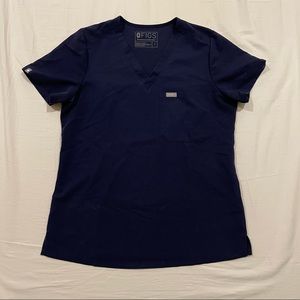Figs navy small one pocket Catarina scrub top
